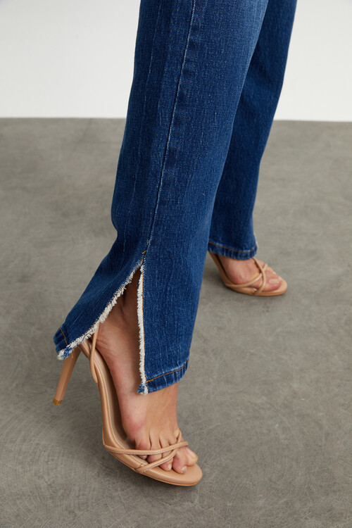 W1506 PAÇASI YIRTMAÇLI STRAIGHT FIT JEAN 