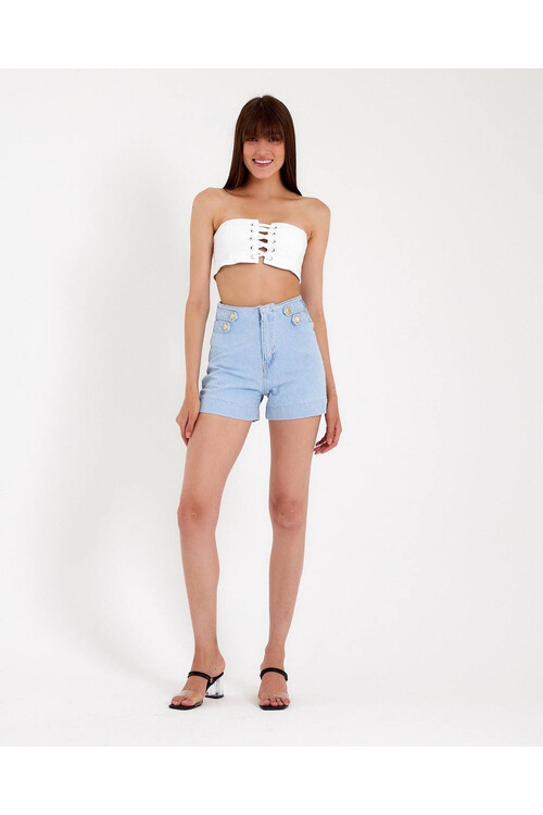 W1615 GOLD DÜĞMELİ ŞORT