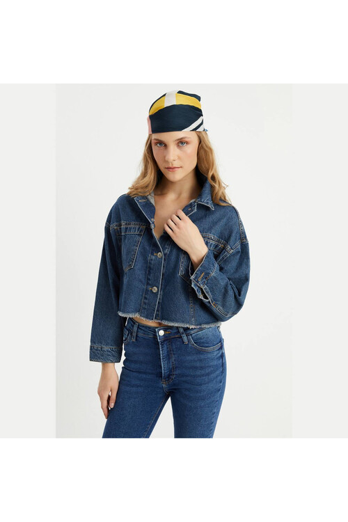 W1645 OVERSIZE CROPPED KOT CEKET